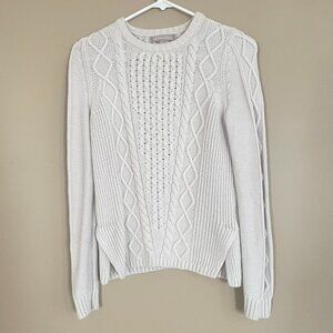 Banana Republic Womens Sze XS Fishermans Cable Knit Grandpa Sweater Chunky